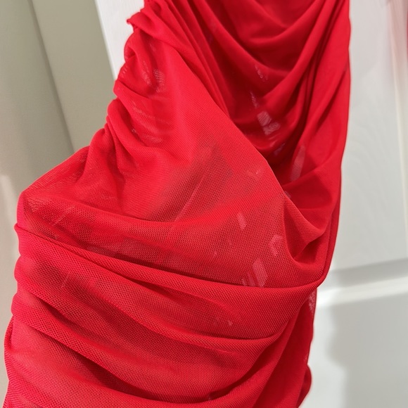 Mesh Ruched Dress - Picture 5 of 6